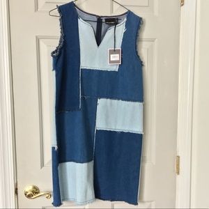 NWT Nanette Lenore Denim Patchwork Dress XS